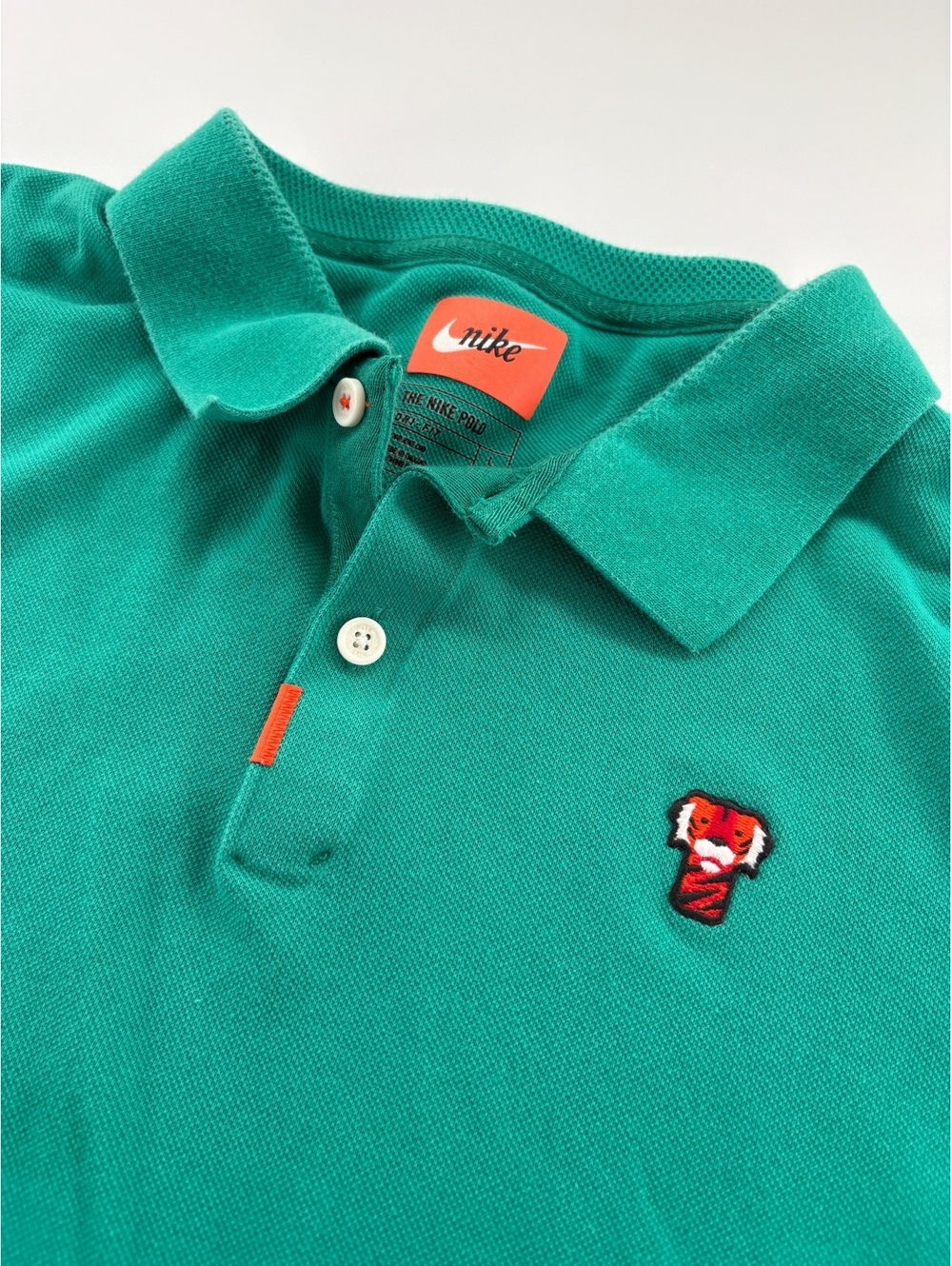 Nike Tiger Woods Collection Golf Polo Men L Teal Embroidered